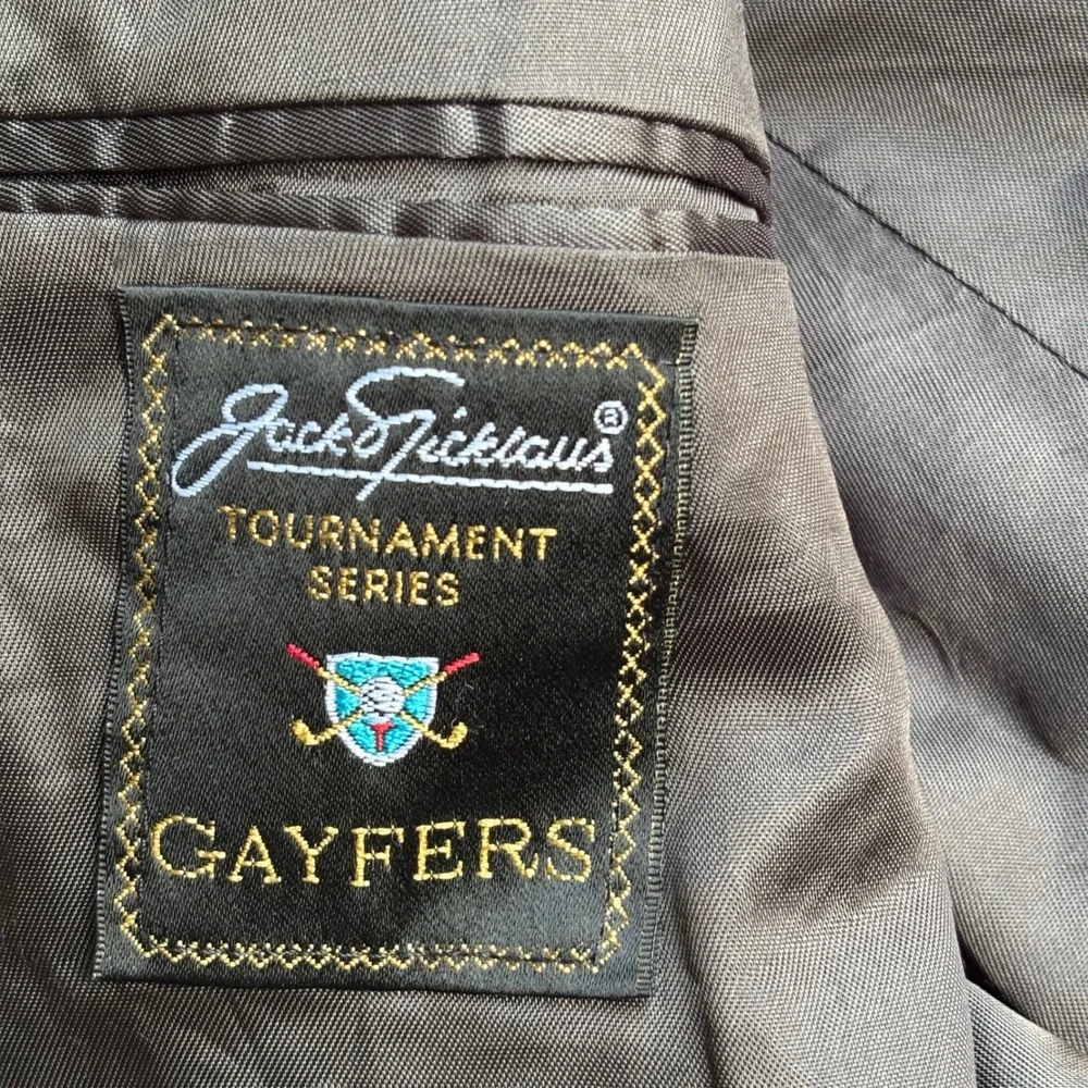 Jack Nicklaus Blazer Mens 46L Tournament Series Green Gold Button Gayfers USA